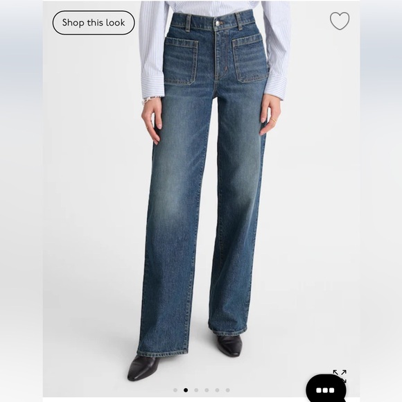 Madewell Emmett Wide leg jeans, patch pockets, size 27 - Picture 2 of 9